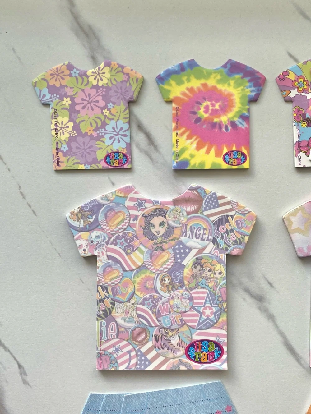 VTG Lisa Frank t-shirts and skirts mini notepads set